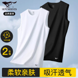 七匹狼【100%棉+宽肩】背心男士纯棉夏季吸汗透气坎肩汗衫全棉运动无袖