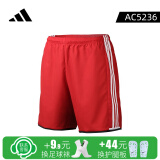 adidas ADIDAS/阿迪达斯运动服男短袖休闲成人足球训练裤 【短裤】红色AC5236 L