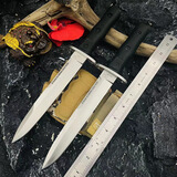 极端武力户外战术防身高硬度D2钢直刀野外露营便携生存锋利小刀具 极端武力3909战术刀【白色】 32cm-小于60°【赠战术绑腿K鞘】