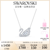 施华洛世奇（SWAROVSKI）Swan优雅天鹅项链女吊坠轻奢小众送女友老婆生日礼物女 125周年纪念款镀白金色 5514421