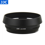 JJC 相机遮光罩 替代LH-X100 适用于富士X100VI X100V X100F X100S X100V X70 配转接环 配件 黑色一代（不兼容原装镜头盖）