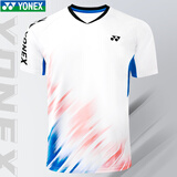 YONEX新款yonex尤尼克斯羽毛球服情侣短袖速干运动服上衣 110442BCR-白-男款 XL