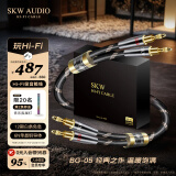 SKW 发烧级 6N单晶铜音箱喇叭线 Y插香蕉头音频线 Hi-Fi功放胆机主音响连接线 BG-05-2.5米（单条）