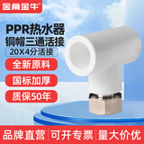 4分20 6分25电热水器活接头ppr活直接 弯头 三通热熔水管配件接头 20*4分活三通（加厚铜冒）