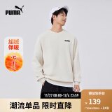 彪马（PUMA）2024秋男子运动休闲秋冬保暖基础加绒圆领长袖卫衣套头衫847460 雪白色-87 L (180/100A)