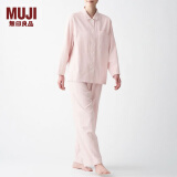 无印良品（MUJI） 女式 无侧缝法兰绒 睡衣 FDA24C0A 女士家居服套装 粉红色 S-M