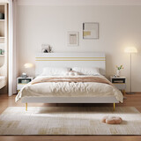 林氏家居床双人床1.5米高箱储物床现代简约榻榻米床收纳单人床家具JH4A 拱形架|JH4A双人床+床头柜*2 1500mm*2000mm