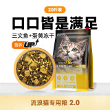 威尔逊馋嘴 猫粮增肥发腮流浪猫粮【雪山爱心粮】专为流浪猫定制的救助猫粮 三文鱼+卵磷脂冻干款20斤