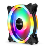 航嘉（Huntkey）清风 机箱风扇12cm无光风扇电脑机箱风扇（大风量/支持大4P串联/9叶风扇叶/静音低噪/液压轴承） 航嘉GS120流星炫彩（1只装）