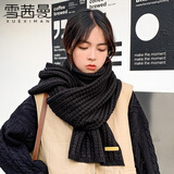 雪茜曼围巾女针织毛线百搭韩版冬季红色可爱ins潮新年围脖学生情侣