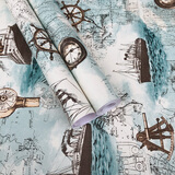 蕉迟 复古大学宿舍墙纸装饰寝室墙纸自粘防水男生文艺桌面贴纸海报纸墙贴 海盗船-45cm×10m 超大