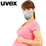 德国uvex3220 N95活性炭口罩 装修防尘 PM2.5防护 FFP2防雾霾带呼吸阀 防异味3220带活性炭2只