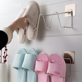 双庆 鞋架 浴室拖鞋架 壁挂式卫生间置物架 毛巾架免打孔收纳鞋架鞋子整理架  波浪纹创意鞋架（两个装）