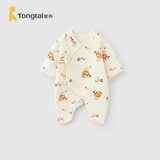 童泰（TONGTAI）婴儿蝴蝶衣秋冬0-6月宝宝连体衣哈衣爬服TS43J184-DS橘色59cm