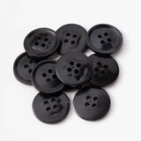 若轩老式黑色圆形纽扣棉袄上衣扣子配件袖口扣工作服西裤扣子手缝扣 黑色15mm 30颗