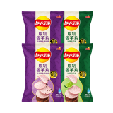 乐事（Lay's）香芋片 沁爽青柠味60g*2+醇香海盐黑椒味60g*2 百事食品