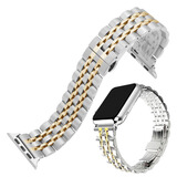 辉敏不锈钢金属表带 适用于苹果S9 iwatch3代4代5代6代7代S8Ultra49mm S10-46mm 间土豪金 41mm