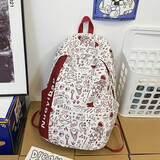 玛嘎 书包女ins小众原宿涂鸦设计双肩包初中高中小学生大容量旅行背包