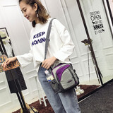 QUEENJOY男女休闲户外运动背包竖款斜挎包女包旅游小包男包单肩背包 紫色