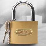 润华年十字挂锁防盗锁家用门锁抽屉锁防水防锈防撬锁具宿舍用锁子柜子锁 单开38mm (3把十字钥匙)中小号