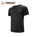 日高（NIKKO）户外速干T恤短袖透气快干衣夏季薄款跑步运动上衣 深灰色【男款】 L