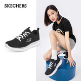 斯凯奇休闲跑步鞋 女款LIFESTYLE系列绑带 12615-BKW 黑色 37