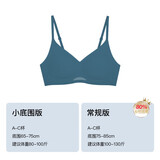 ubras无尺码女士内衣女无钢圈胸罩透气轻纱背勾文胸松石青经典款