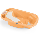 cam IL MONDO DEL BAMBINO意大利原装进口新生婴儿洗澡盆加厚可坐可躺硅胶防滑宝宝儿童洗澡 桔色U48【硅胶防滑坐躺两用】