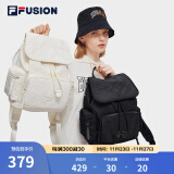 斐乐（FILA）FUSION斐乐背包女士包包双肩包简约运动包时尚百搭黑色学生书包 深黑-BK XS