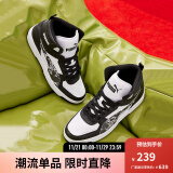 彪马（PUMA）官方男女中帮篮球风复古休闲轻便百搭板鞋REBOUND MID391904 黑色-白-01 35.5