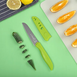 十八子作 家用厨房切削皮菜刀 办公室露营便携小刀带刀套水果刀
