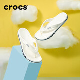 crocs卡骆驰贝雅卡骆班运动拖鞋男鞋女鞋居家夹脚平底人字拖鞋|205393 白/深蓝-126 43 (270mm)
