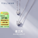 谢瑞麟（TSL）18K金钻石项链女星之光锁骨链BC062-BC064 (1克拉效果共15分）