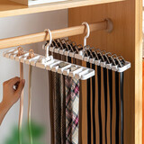家の物语（KATEI STORY）日本围巾衣架挂钩皮带收纳架腰带整理神器多功能领带丝巾领结挂架 白色装（14卡槽位）1个