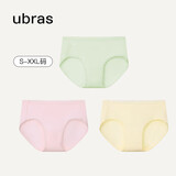 ubras纯棉内裤女15A蔓越莓抗菌裆透气中高腰夏薄款三角少女短裤头