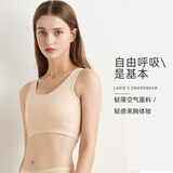集姻集姻束胸衣les裹胸运动内衣缩胸防下垂帅t大胸显小学生套头款 肤色 2XL