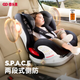 猫头鹰（SAVILE）宝宝汽车儿童安全座椅9个月-12岁 isofix接口 卢娜V505E 黑鹰