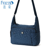 法姿休闲斜挎包包女新款时尚帆布包大容量单肩挎包欧风妈妈包   1186 1186墨蓝压花