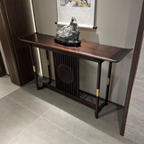 新中式乌金木玄关桌隔断靠墙条案入户玄关柜全实木轻奢玄关台定制 款一：1200*380*900（金丝檀木）