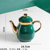 迈卡伦单个北欧简约轻奢调料罐陶瓷调料盒调味瓶壶盐味精罐厨房家用带盖 油壶+祖母绿