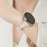 momodiz适用华为手表gt5表带gt4女款小蛮腰纤细watch5女款创意百搭文静淑女气质女士手表表带ins风非原装 象牙白 女款22mm【联系客服选择合适表带】