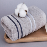 三利 毛巾家纺 纯棉缎档毛巾 柔软吸水洗脸面巾单条装 34×71cm 灰色