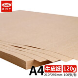 易利丰（elifo）木桨 牛皮纸A4封面纸 牛皮打印纸 a4 120克 精牛皮纸 100张