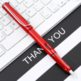 英雄（HERO）钢笔359 正姿 红色 F尖薄厚片工艺学生练字钢笔 （附加6支墨囊）铱金钢笔签字笔