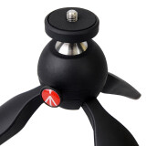 曼富图（Manfrotto）PIXI Mini Tripod 桌面三脚架 便携式微单卡片相机迷你桌面三脚架手持球形云台 黑色