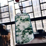 玉施冰种翡翠吊坠高冰观音缅甸天然A货飘花无事牌平安扣挂件玉石玉佩 已联系客服选货，尾款5000