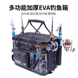 钓哈哈（Diaohaha）多功能钓鱼桶加厚eva活鱼桶硬盖路亚箱矶钓装鱼桶筏钓 大号绿彩  硬盖带收纳盒款