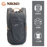 日高（NIKKO）新款双肩包男背包20L大容量户外包运动登山包女旅行包 027灰色 20L