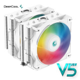 九州风神（DEEPCOOL）大霜塔V5ARGB白 CPU电脑散热器(双塔/6热管/双幻彩风扇/附带硅脂/AG620ARGB WH)