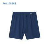 舒雅（Schiesser）男士棉汉麻透气阿罗裤家居短裤睡裤E9/24453X 蓝色 L